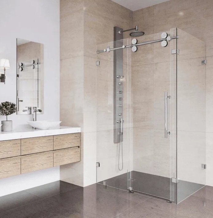 Cách tính chi phí lắp đặt phòng tắm kính cửa lùa trượt chuẩn nhất