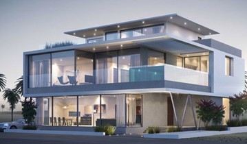 Những mẫu cửa kính cường lực đẹp cho biệt thự mái bằng