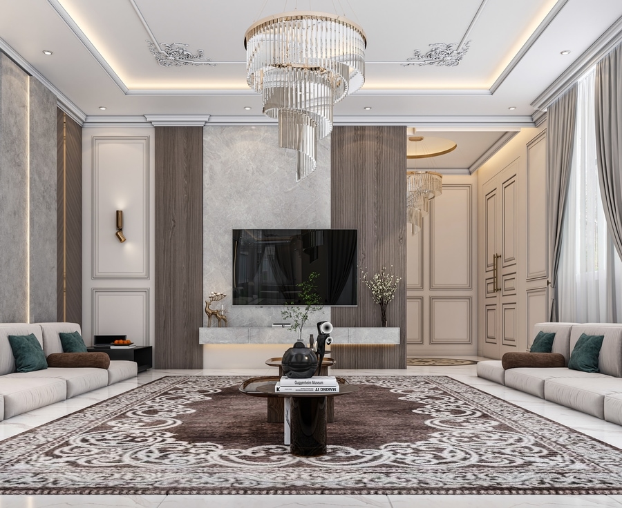 Gợi ý 30 mẫu trần thạch cao kiểu tân cổ điển cho biệt thự đẹp