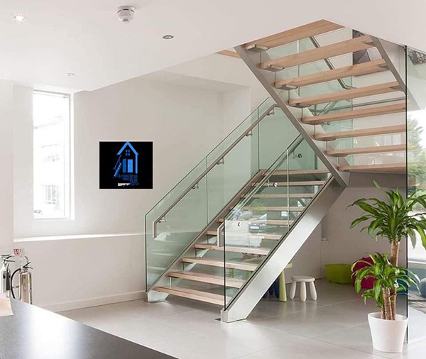 Cầu thang kính tay vịn inox và địa chỉ lắp đặt tốt nhất hiện nay